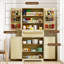 Armoire de rangement de 72 po de hauteur avec porte en rotin, armoire de rangement avec tiroir Ceira