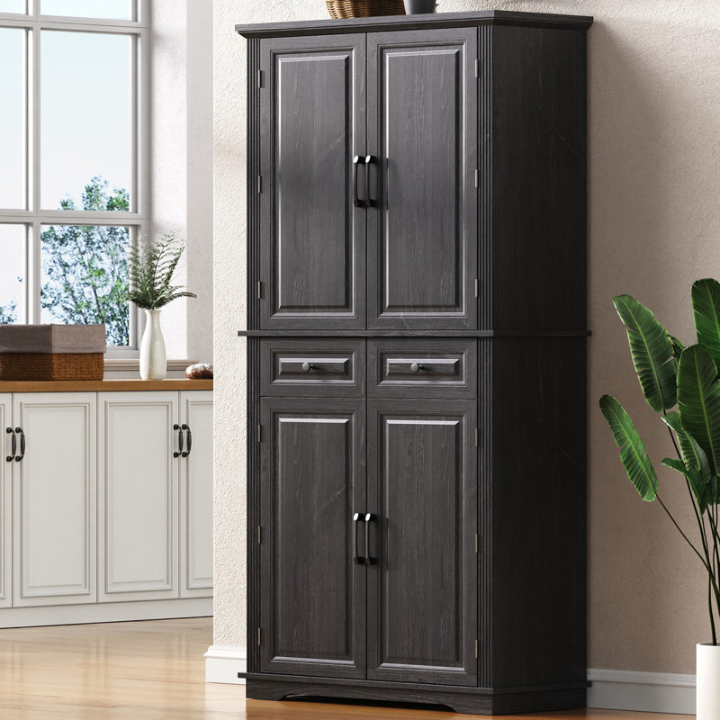 Armoire de salle de bain autoportante, Noir