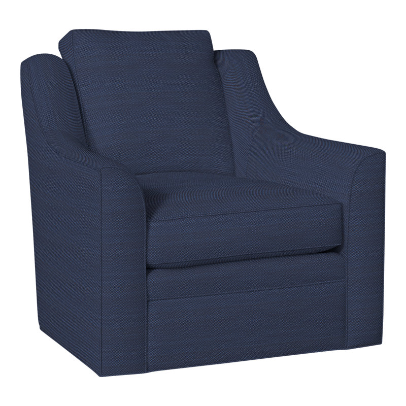 American Bungalow Nicholas Barrel Back Swivel Chair, Perigold Ishi Blue Jean