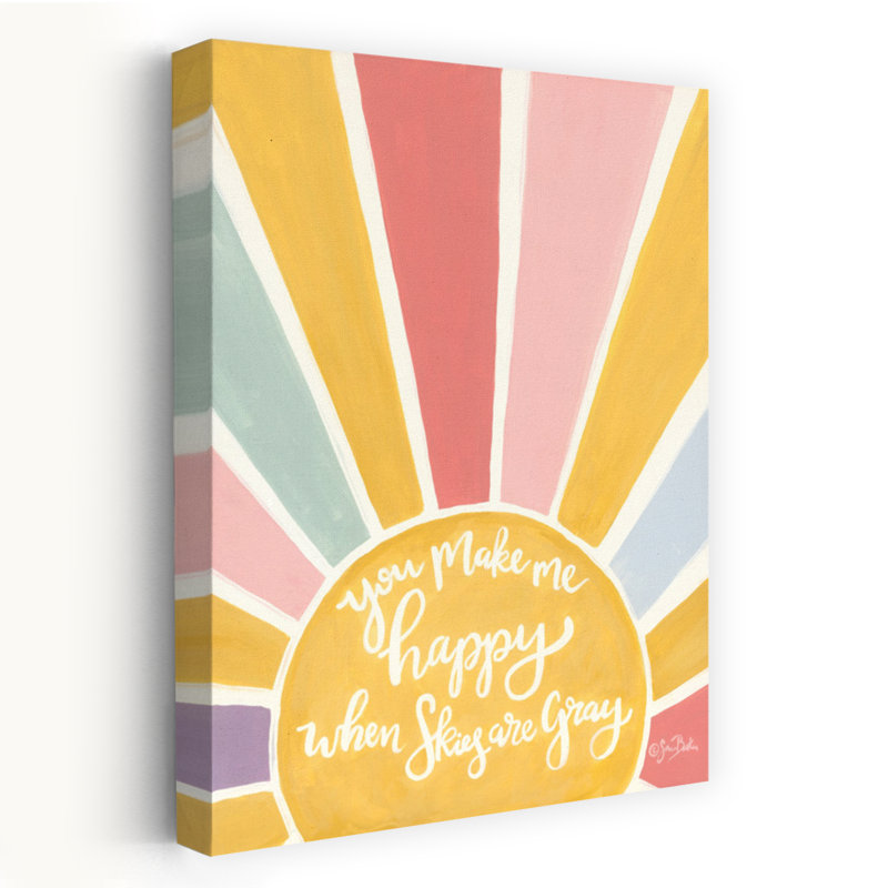 Happy Sunshine, art contemporain abstrait, H 36 po x l 24 po