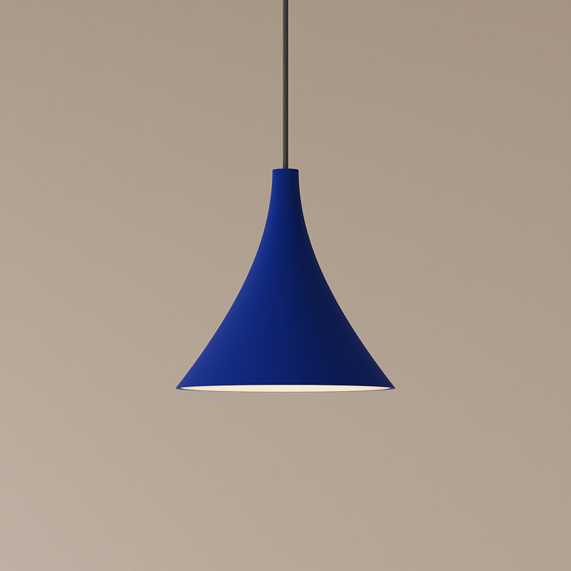 Gota Pendant Light, Black, Cobalt, 14" H x 9.84" W x 9.84" D