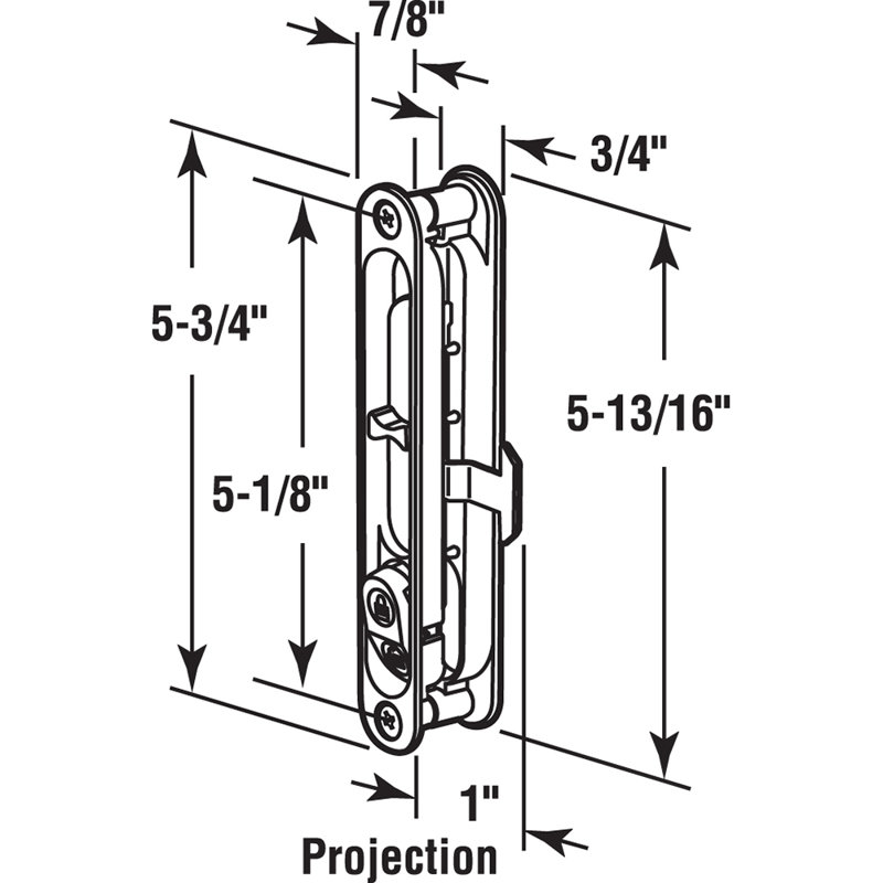 Sliding Screen Door Latch, White (Single Pack)