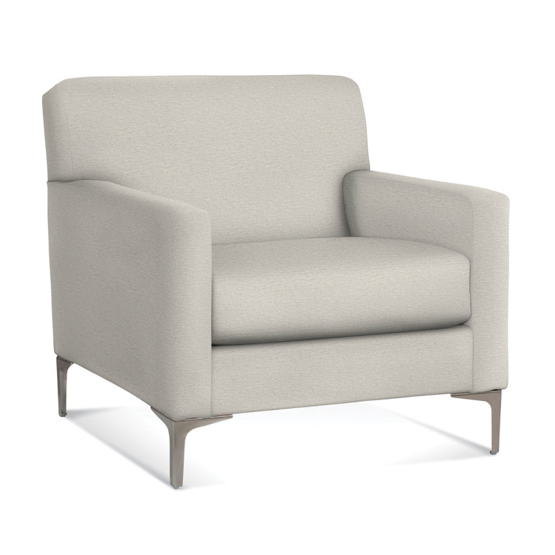 Tampa Upholstered Armchair, White Performance Fabric; 0851-94