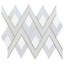 Zeta Polished Marble, Antique Mirror And Brass Waterjet Mosaic Tile-730252740
