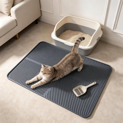Tapis de litière en silicone Clean Paw, tapis de litière texturé à creux profond