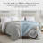 Southshore Fine Linens Vilano Down Alternative Comforter, 240 GSM Double-Brushed Microfiber Oversized All-Season Comforter with Box Stitching, Piped Edges and Corner Tabs, Full/Queen, Steel Grey-420232243-420232233