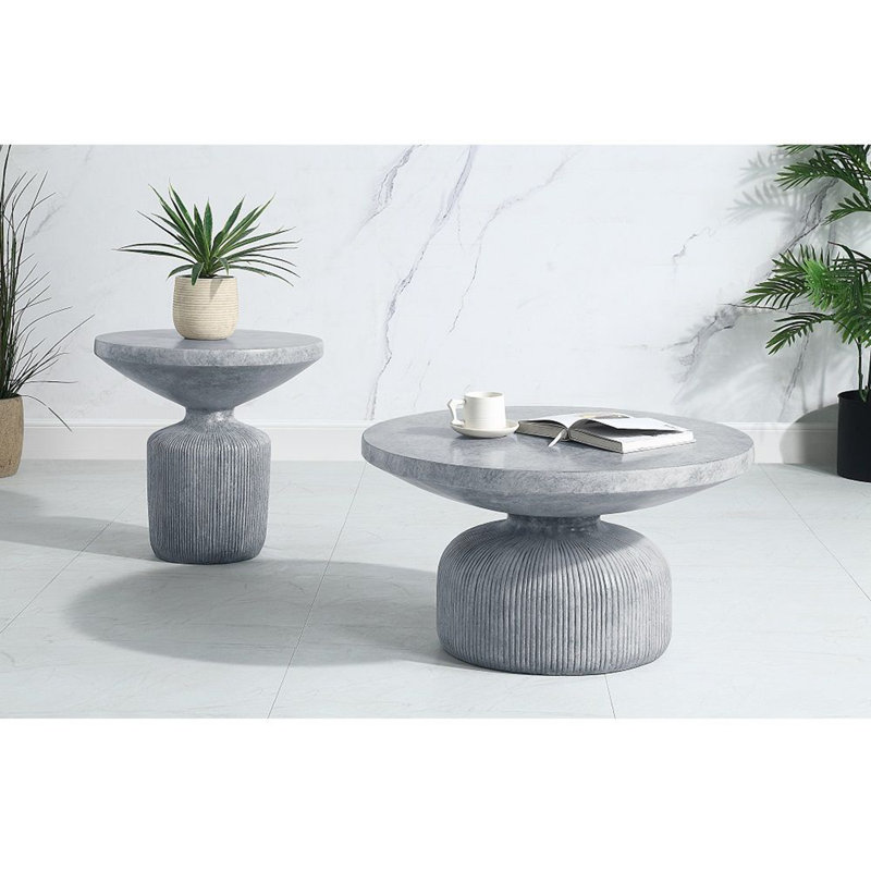 Table basse Kellyanna, Gris clair