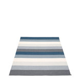 Molly Striped Area Rug in Gray/Light Gray/Blue/Ivory