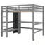 Lit mezzanine avec tablettes multifonctionnelles et bureau sous le lit parfait pour les petits espaces-446899908