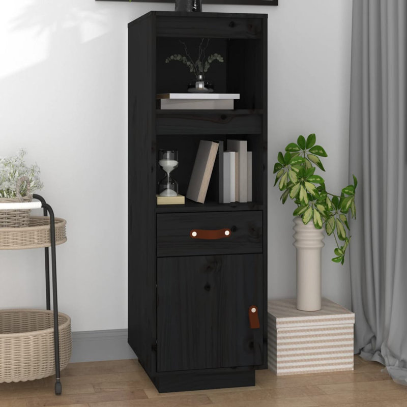 Lily-Anya 34cm Solid Wood Sideboard, Black