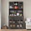 Armoire garde-manger 71 "avec station de charge et supports à vin Farmhouse 71"