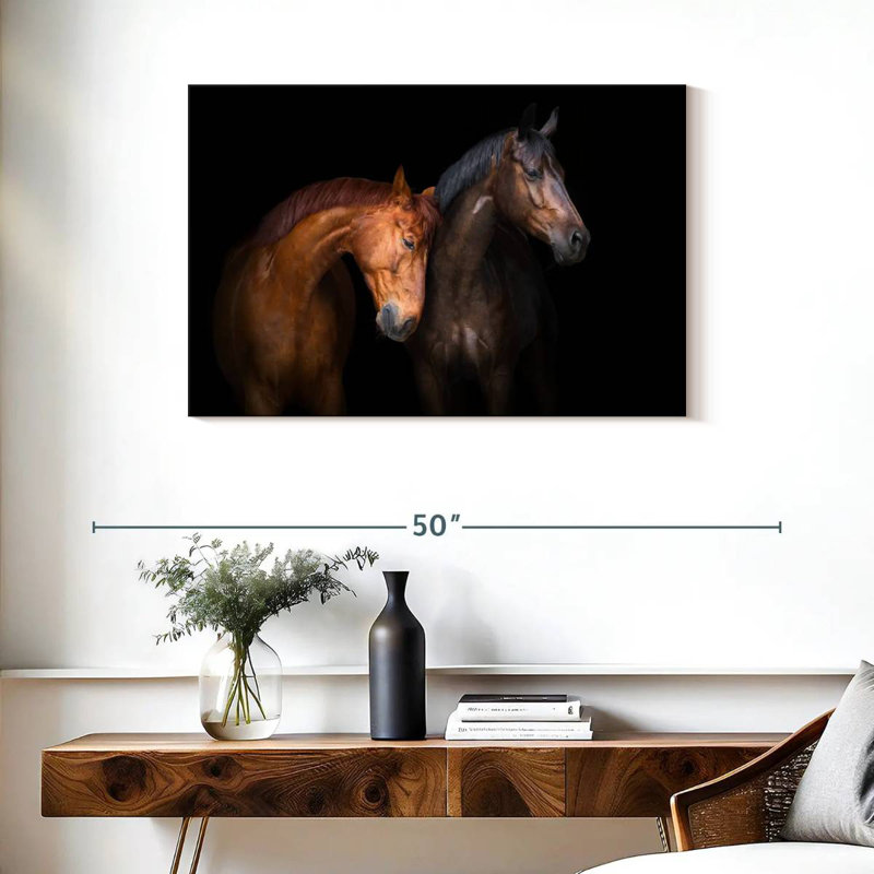 Brampt Horse Duo, 24" H x 36" W