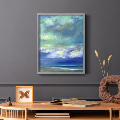 Île de midi, reproduction encadrée - bois massif