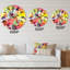 Vibrant Wild Spring Leaves and Wildflowers - Horloge murale moderne-60187797