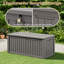 Grande boîte de rangement en résine 150 gallons - Rangement extérieur imperméable avec couvercle verrouillable et cloisons amovibles-130920391