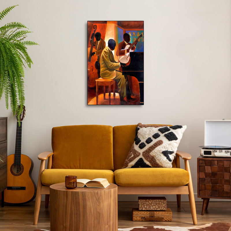 Reproduction d'art sur toile en métal Steemplix - «Piano Man» par Keith Mallett