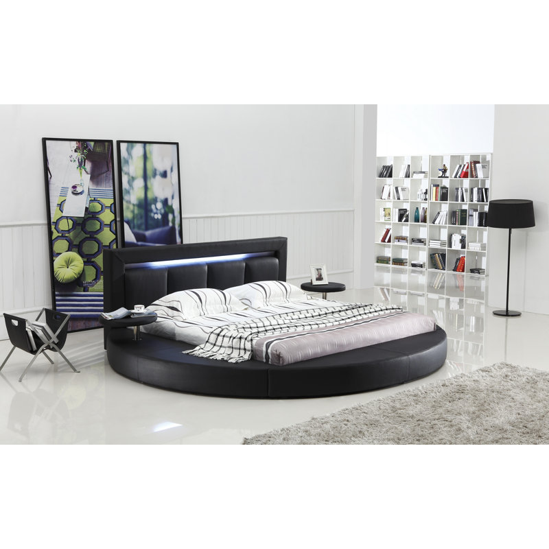 Lit plateforme tapissier Ohan, Grand