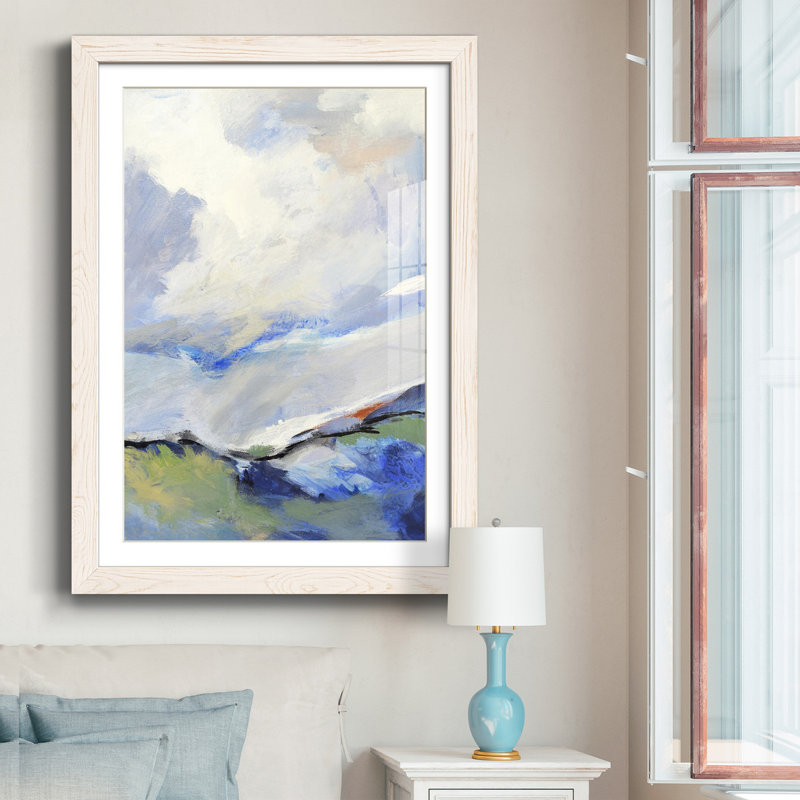 Autour des nuages III - reproduction d'art sur papier, H 31 po x l 44 po x P 1 po, Blanc