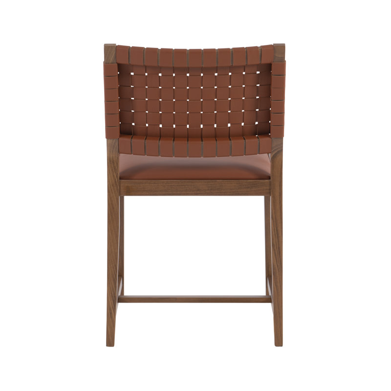 Morrow Solid Wood Side Chair, Brown/Walnut