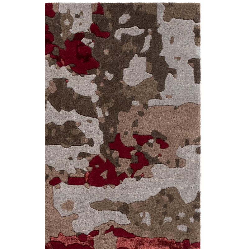 Fifth Avenue 755 Hand Tufted 70% Wool; 20% Viscose; 10% Cotton Abstract Rug, Runner 2'3" x 8'