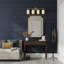 Applique murale moderne de 24 pouces à quatre lumières avec finition dorée et abat-jour en verre givré, convenant à l'éclairage de la salle de bain ou du couloir (ampoule non incluse)-160777468-160777458