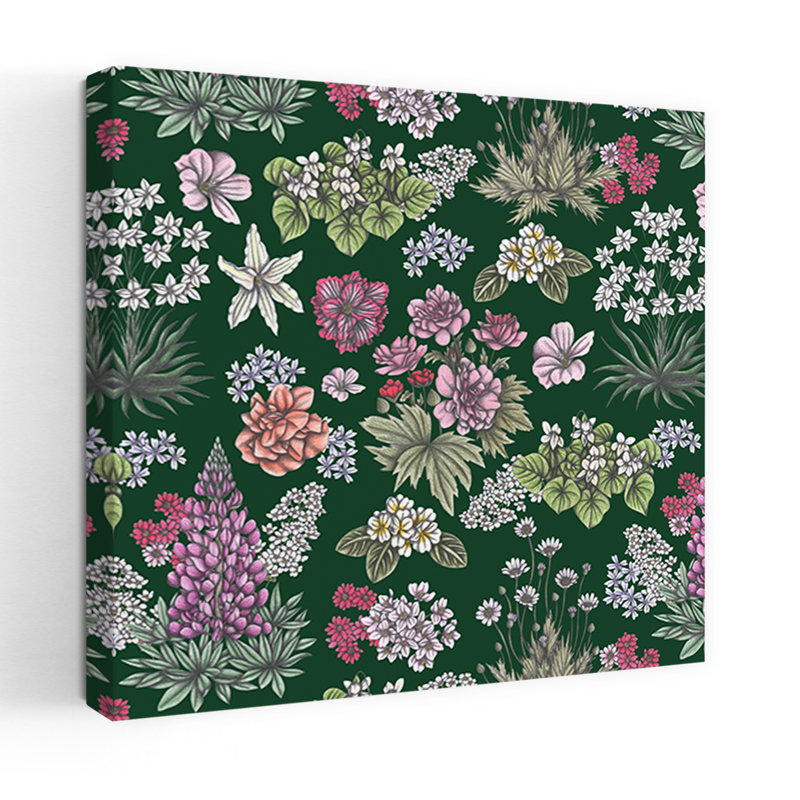 Art contemporain Art floral printanier, H 32 po x l 32 po
