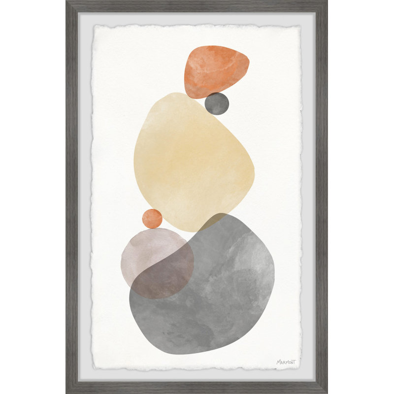 Balancing Stones - Single Picture Frame Painting, 45 cm H x 38 cm W