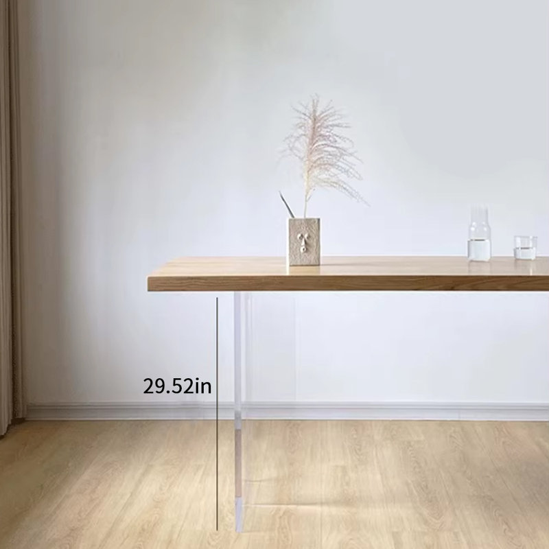 4 - Person Solid Wood Top Double Pedestal Dining Set, 29.52"H x 62.99"L x 31.49"W
