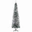 Grand arbre de Noël artificiel mince enneigé avec flocons de neige réalistes et 738 pointes