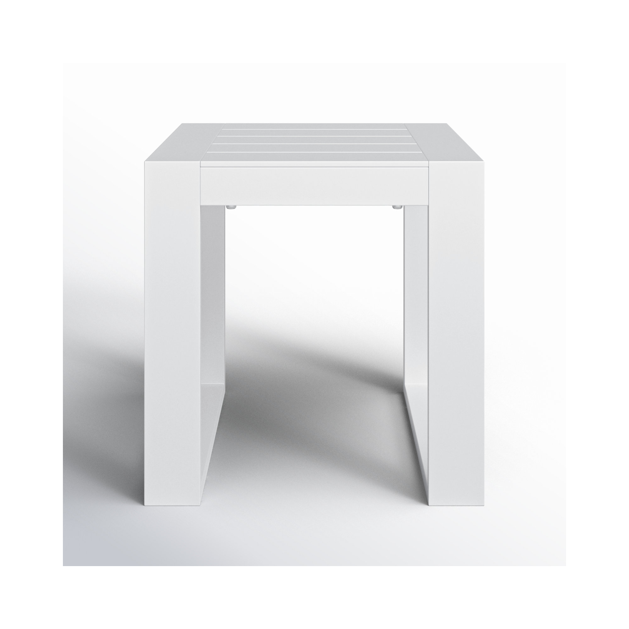 Dover 19.5'' Aluminum Outdoor Side Table, White