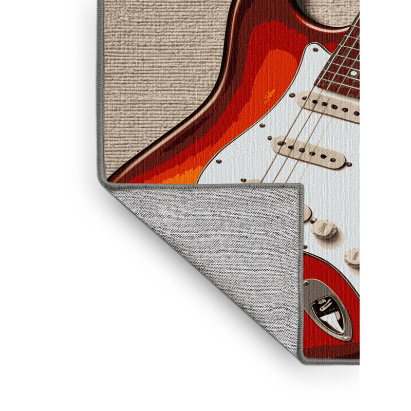  Tapis lavable pour guitare électrique, Carré 4 pi