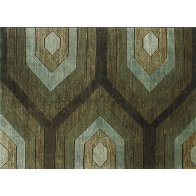 Caryl One-of-a-Kind 5'8'' X 7'8'' New Age Wool Area Rug in Gray