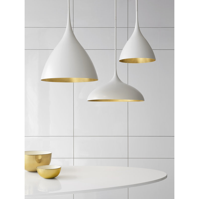 AERIN Agnes Medium Pendant, Plaster White, 22.75" H x 18" W x 18" D