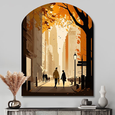 «New York Love In Autumn», art mural asymétrique en forme d'arche de la ville de New York