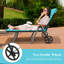 Arlmont & Co. 2 pièces Chaise de patio pliante en rotin avec coussin en aluminium