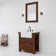 Keighley 30" Carrara White Marble Countertop Bath Vanity in Rustic Sienna with Faucet and Mirror
