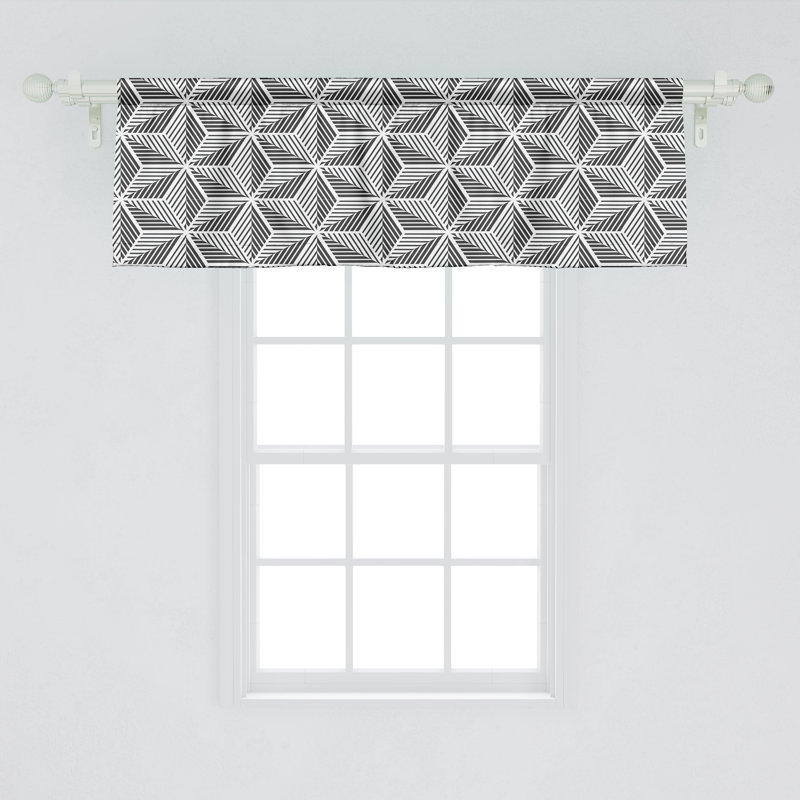 Ensemble de 2 cantonnières à motif triangulaire Ambesonne