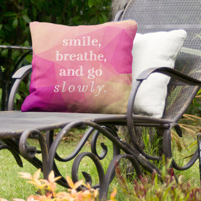 Go Slowly Indoor/Outdoor Throw Pillow