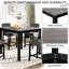 Table à hauteur de comptoir pour 4 personnes avec chaises, gris et noir, structure, sièges confortables, meubles de salle à manger gris et contreplaqué, revêtement en option