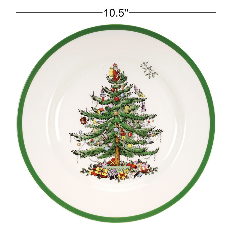 Spode Christmas Tree Dinner Plates 10.5"