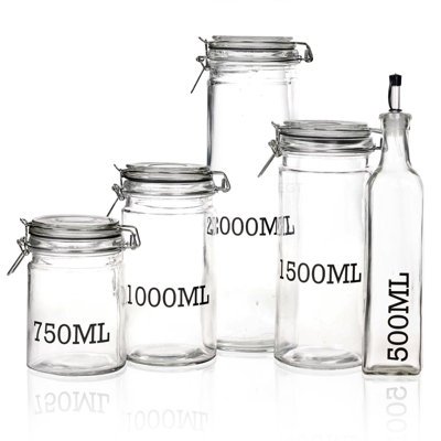 Glass Jar - Set of 5