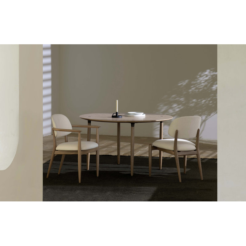 Slow Upholstered Dining Chair, Black Oak, Omega Ice