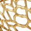 Table basse moderne avec texture en maille d'aluminium et accents dorés, l 27,85 po x P 12,26 po, décoration faite à la main, or