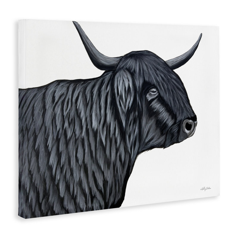 Portrait de Filmore Black Bull, toile par Ashley Justice, H 16 po x l 20 po