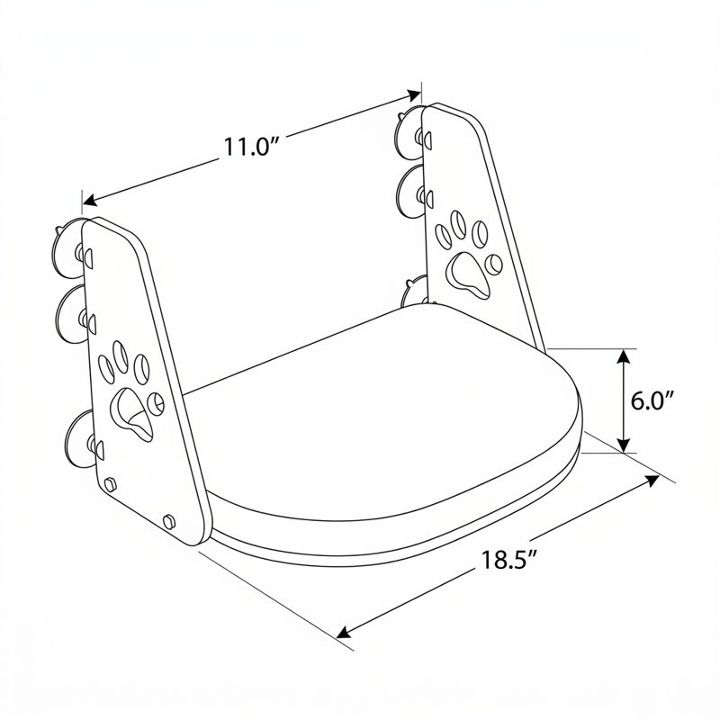Suction Cup Cat Window Perch Hammock Seat Lounger