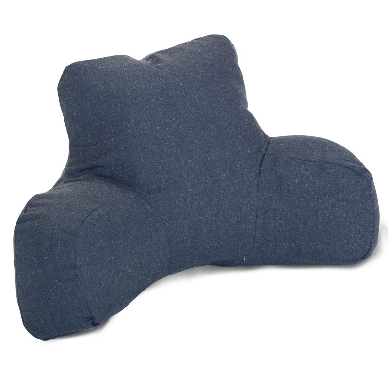 Coussin de dossier en similicuir uni, Marine