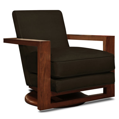 Monroe Leather Swivel Armchair