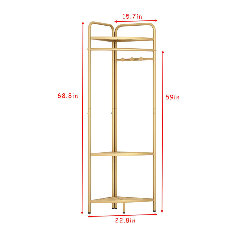 Extension 1'' Metal Adjustable Coat Rack