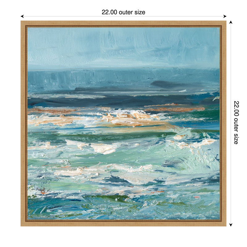 «Pacific Whitecaps II» par Ethan Harper, reproduction d'art sur toile encadrée, H 22 po x l 22 po