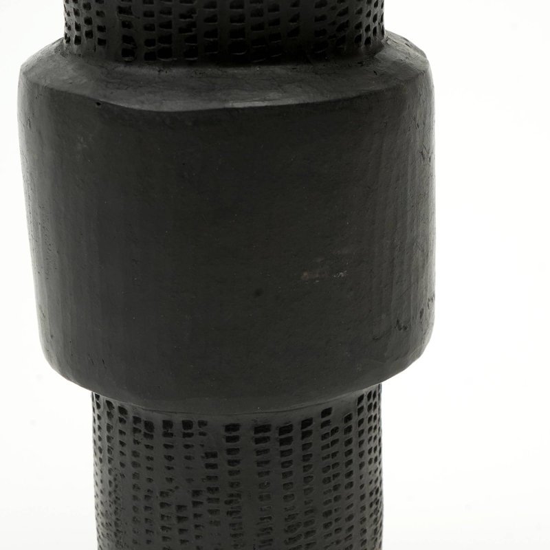 Objet de décoration de poterie Longpi | Art fait à la main en argile, H 9,8 po x l 2,3 po x P 9,8 po